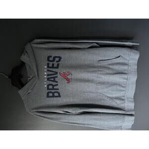 Kid’s XL (14-16)  Atlanta Braves Gray Hoodie Sweatshirt